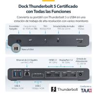 StarTech.com Thunderbolt 5 Universal Docking Station for Mac & Windows with Quad Monitors, 140W Power Delivery, 120Gbps, view image 20 of 26