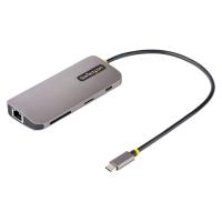 StarTech.com USB C Multiport Adapter 4K 60Hz HDMI Video, 3 Pt 5Gbps USB-A Hub, 100W USB Power Delivery Pass-Through/GbE/SD/MicroSD, 12''/30cm Cable, Travel Laptop Docking Station
