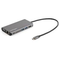 StarTech.com USB C Multiport Adapter - USB-C Mini Travel Dock w/ 4K HDMI or 1080p VGA - 3x USB 3.0 Hub, SD, GbE, Audio, 100W PD Pass-Through - Portable Docking Station for Laptop/Tablet