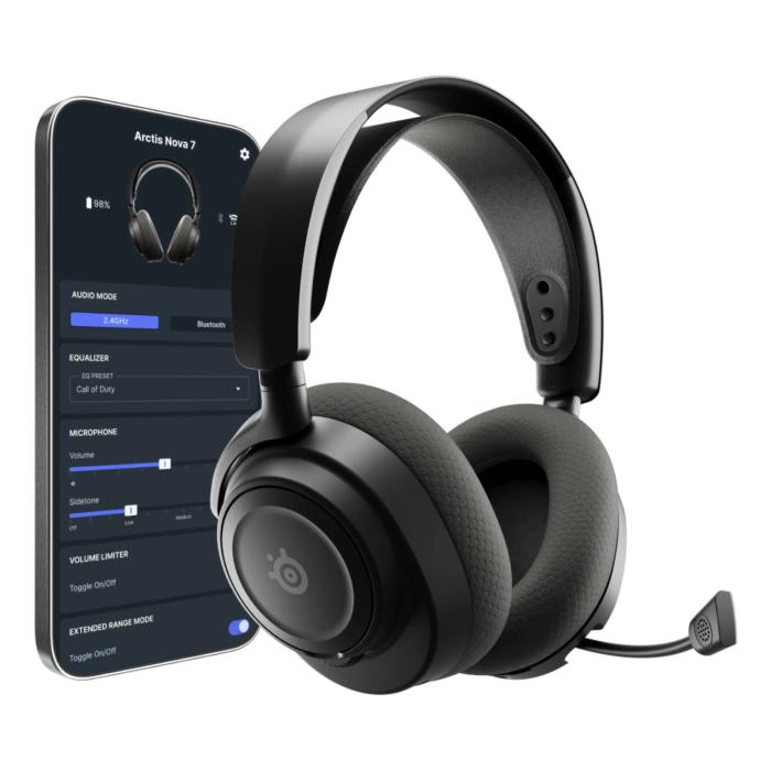 Steelseries Arctis Nova 7X Gen 2 Headset Wireless Head-band Gaming Bluetooth Black — image 2 of 6