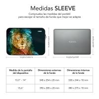 SUBBLIM SUBLS-SKIN153 laptop case 39.6 cm (15.6'') Sleeve case Multicolour, view image 5 of 5
