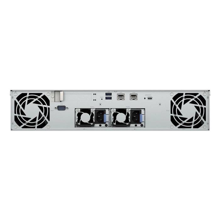 Synology RackStation RS1226RP+ NAS/storage server Rack (2U) AMD Ryzen V1500B 4 GB DDR4 0 TB Synology DSM Black — image 10 of 12