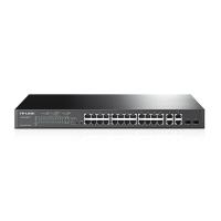TP-Link T1500-28PCT network switch Managed L2 Fast Ethernet (10/100) Power over Ethernet (PoE) 1U Black