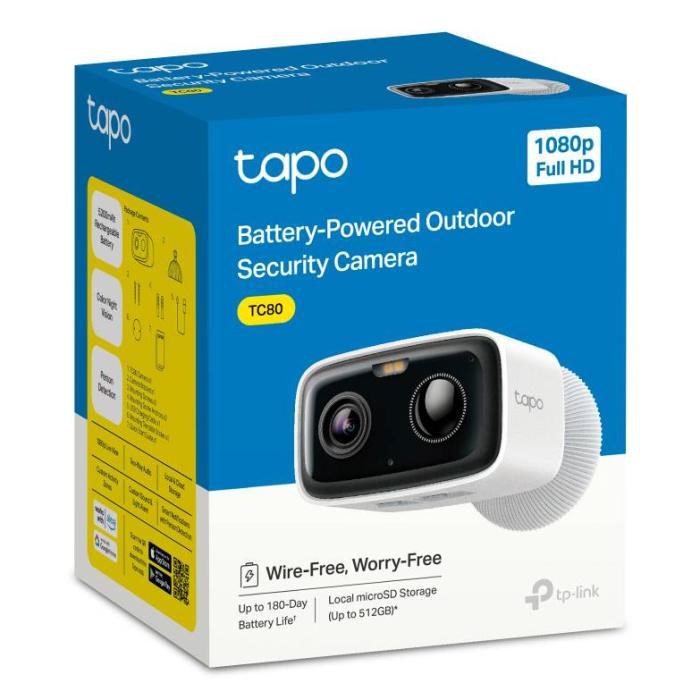 TP-Link Tapo TC80 security camera Bullet IP security camera Outdoor 1920 x 1080 pixels Ceiling/Wall/Pole — image 8 of 8