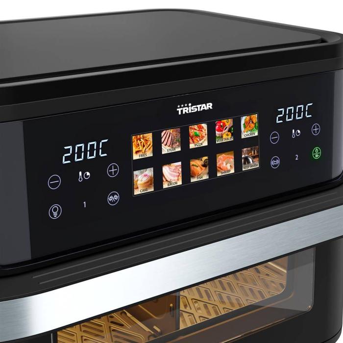 Tristar Double 10 L Stand-alone 2800 W Hot air fryer Black, Stainless steel — image 10 of 10