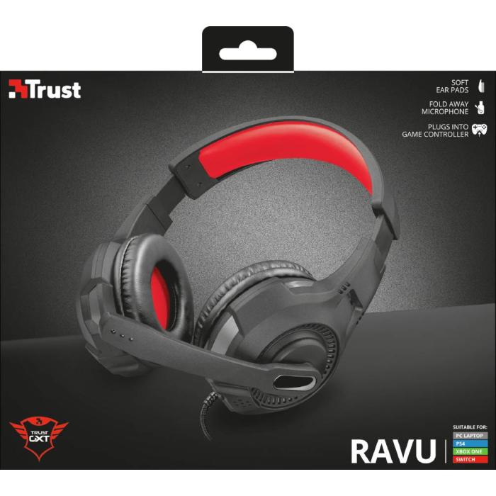 Trust GXT 307 RAVU Headset Wired Head-band Gaming Black, Red — image 6 of 6