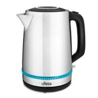 Ufesa Ness electric kettle 1.7 L 2200 W Black, Stainless steel