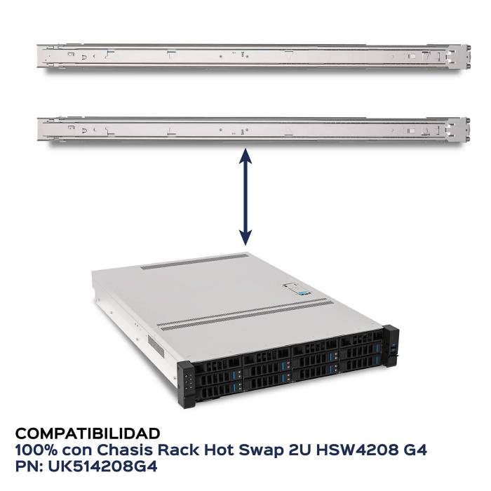 UNYKAch Telescopic Rails / Guides RG4208G4 COMPATIBLE WIDTH UNYKAPRO HSW4208G4 2U HOT SWAP CHASSIS — image 15 of 18