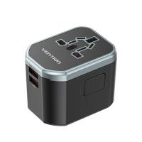 Vention 3-Port USB (C + A + A) Universal Travel Adapter (20W/18W/18W) Black