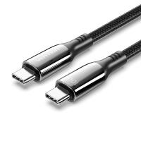 Vention Cotton Braided USB 2.0 C Male to C Male 5A Cable 2M Black Zinc Alloy Type