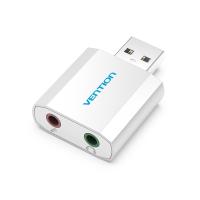 Vention USB External Sound Card Silvery Metal Type