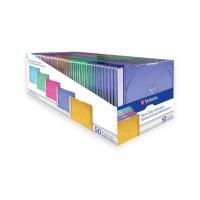Verbatim 49973 optical disc storage box 50 discs Assorted colours