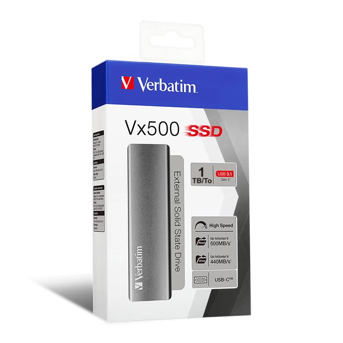 Verbatim Vx500 1 TB USB Type-C 3.2 Gen 2 (3.1 Gen 2) Silver — image 2 of 8