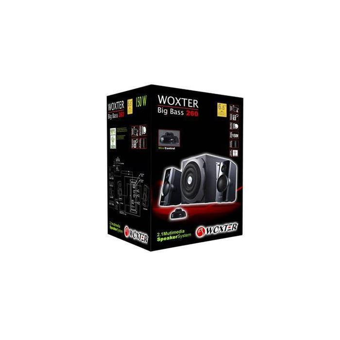 Woxter Big Bass 260 speaker set 150 W Black 2.1 channels — image 2 of 3