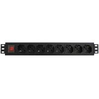 WP WPN-PDU-G01-08 8AC outlet(s) 1.5U Black power distribution unit (PDU)