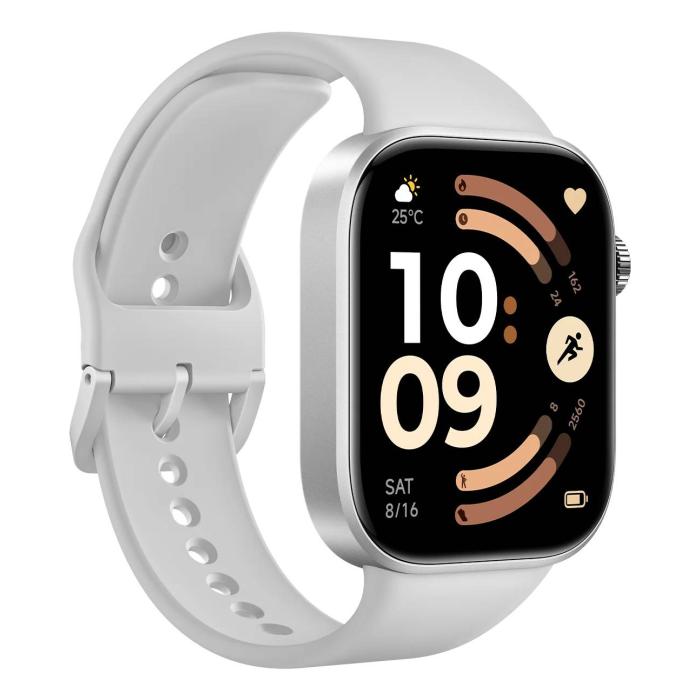 Xiaomi Redmi Watch 6 NFC 5.26 cm (2.07'') AMOLED 46.5 mm Digital 432 x 514 pixels Touchscreen Silver GPS (satellite) — image 10 of 12
