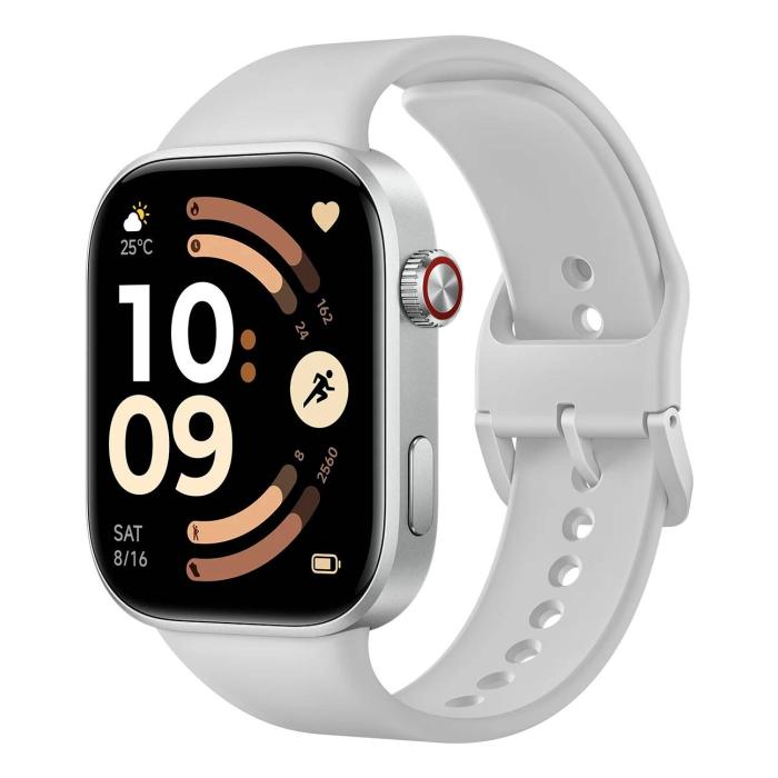 Xiaomi Redmi Watch 6 NFC 5.26 cm (2.07'') AMOLED 46.5 mm Digital 432 x 514 pixels Touchscreen Silver GPS (satellite) — image 8 of 12