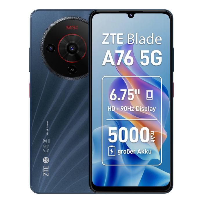 ZTE Blade A76 5G 17.1 cm (6.75'') Dual SIM USB Type-C 6 GB 128 GB 5000 mAh Black — image 5 of 8