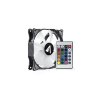 ABYSM RGB Sled Carcasa del ordenador Ventilador 12 cm Negro, Blanco