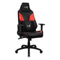 Aerocool ADMIRALBR Silla Gaming Profesional, Cojines Acolchados, Tecnología Air, Negro/Rojo