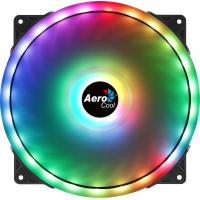 Aerocool DUO20 Ventilador PC 20cm ARGB LED Dual Ring Antivibración 6 Pines Negro