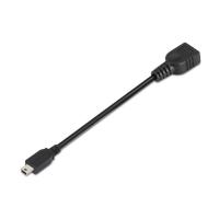 AISENS A101-0033 cable USB USB 2.0 0,15 m Mini-USB B USB A Negro