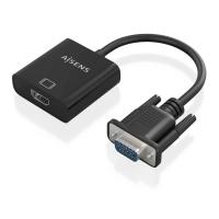 AISENS Cable conversor SVGA+Audio a HDMI, SVGA/M+Jack 3.5/H+USB MicroB/H-HDMI A/H, Negro, 20cm