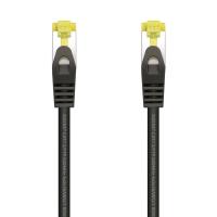 AISENS Cable De Red Latiguillo RJ45 LSZH Cat.7 600 MHz S/FTP PIMF AWG26, Negro, 0.5 m