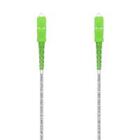 AISENS Cable Fibra Óptica Latiguillo G657A2 3.0 9/125 SMF Simplex CPR DCA LSZH, SC/APC-SC/APC, Blanco, 1.0 m