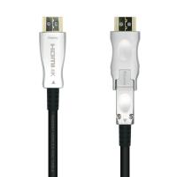 AISENS Cable HDMI V2.0 AOC Desmontable Premium Alta Velocidad / HEC 4k@60Hz 4:4:4 18Gbps, A/M-D/A/M, Negro, 20m