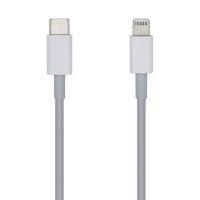 AISENS Cable USB 2.0 USB-С A Lightning PD 2A, Lightning/M-USB-С/M, Blanco, 1.0m