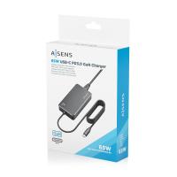 AISENS Cargador De Sobremesa GaN 65W PD3.0 1xUSB-C 1.8m, Negro, ver imagen 7 de 14