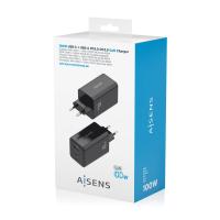 AISENS Cargador GaN 100W, 2x USB-C PD3.0 QC4.0 QC5.0, 1x USB-A QC3.0, Negro, ver imagen 14 de 14