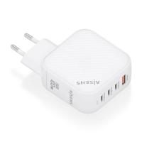 AISENS Cargador GaN 100W, 3xUSB-C PD3.0 QC4.0, 1xUSB-A QC3.0, Blanco