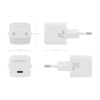 AISENS Cargador GaN 25W, 1xUSB-C PD3.0 QC4.0, Blanco, ver imagen 4 de 6
