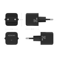 AISENS Cargador GaN 25W, 1xUSB-C PD3.0 QC4.0, Negro, ver imagen 4 de 6
