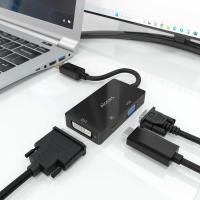 AISENS Conversor Displayport V1.2 a VGA/DVI/HDMI, DP 1.2/M-VGA/H-DVI/H-HDMI/H 4K, Negro, 15cm, ver imagen 4 de 5