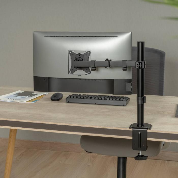 AISENS Soporte de Mesa ECO Giratorio e Inclinable para Monitor/TV 9Kg (3 Pivotes, 1 Brazo) de 17-32, Negro — imagen 6 de 7