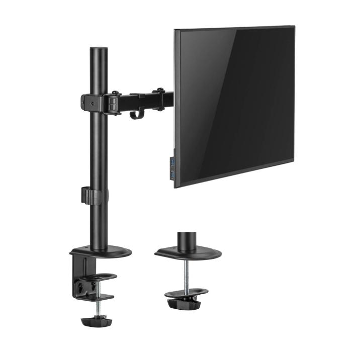 AISENS Soporte de Mesa ECO Giratorio e Inclinable para Monitor/TV 9Kg (3 Pivotes, 1 Brazo) de 17-32, Negro — imagen 3 de 7