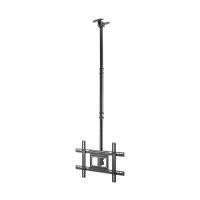 AISENS Soporte De Techo Giratorio, Inclinable, Extensible Para Monitor/TV 50kg De 37-80, Negro