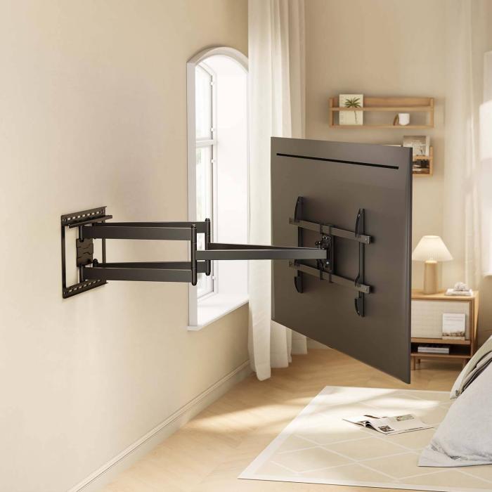 AISENS Soporte Eco Giratorio, Inclinable y Nivelable para Monitor/TV 60kg de 43''-90'', Negro — imagen 5 de 12