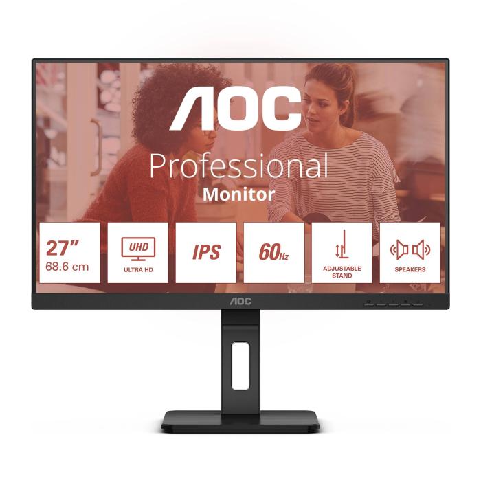 AOC E3 U27E3UF pantalla para PC 68,6 cm (27'') 3840 x 2160 Pixeles 4K Ultra HD LED Negro — imagen 17 de 30
