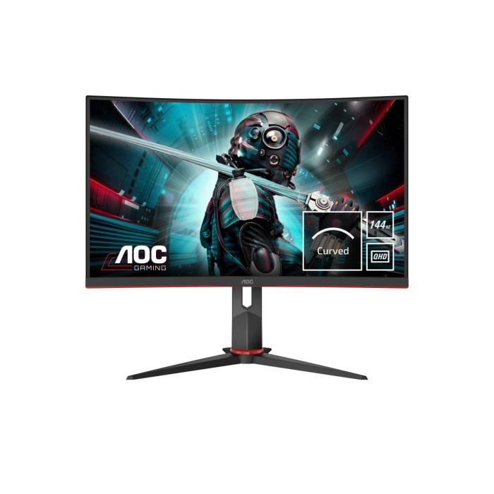 AOC G2 CQ27G2U/BK pantalla para PC 68,6 cm (27'') 2560 x 1440 Pixeles Quad HD LED Negro, Rojo