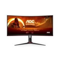 AOC G2 CU34G2XP pantalla para PC 86,4 cm (34'') 3440 x 1440 Pixeles UltraWide Quad HD LED Negro, Rojo