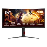 AOC G4 CU34G4Z pantalla para PC 86,4 cm (34'') 3440 x 1440 Pixeles Wide Quad HD LED Negro, Rojo