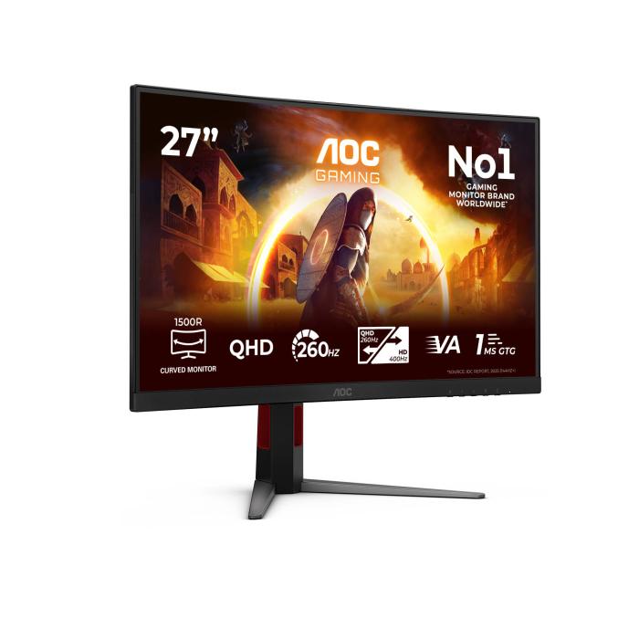 AOC G4 Gaming pantalla para PC 68,6 cm (27'') 2560 x 1440 Pixeles Negro, Rojo — imagen 2 de 40