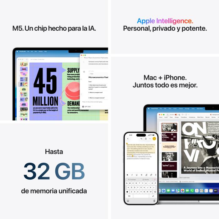 Apple MacBook Air 13'' M5 chip 10‑core CPU 8‑core GPU, 16GB, 512GB SSD - Azul cielo — imagen 17 de 18