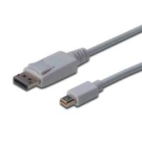 ASSMANN Electronic mini DP - DP, 3m mini DisplayPort DisplayPort Blanco