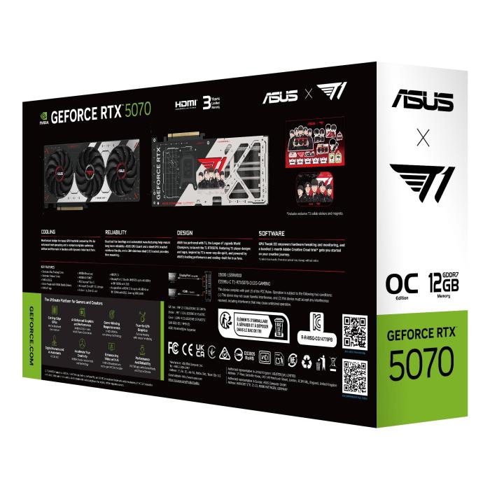 ASUS T1-RTX5070-O12G-GAMING NVIDIA GeForce RTX 5070 12 GB GDDR7 — imagen 26 de 26