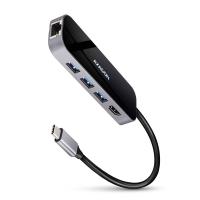 Axagon HMC-6GL base para portátil y replicador de puertos Alámbrico USB 3.2 Gen 1 (3.1 Gen 1) Type-C Negro, Gris